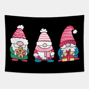 Cute three Christmas gnomes Tapestry