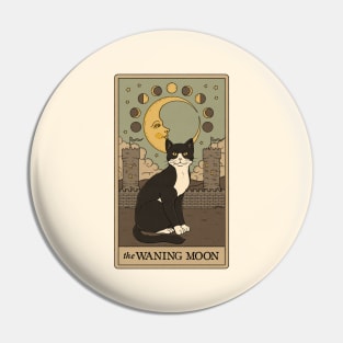 The Waning Moon Cat Pin