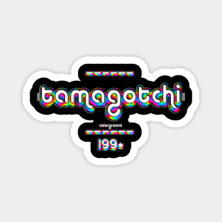 Tamagochi 1990 ColorGroove Retro-Rainbow-Tube nostalgia (wf) Magnet