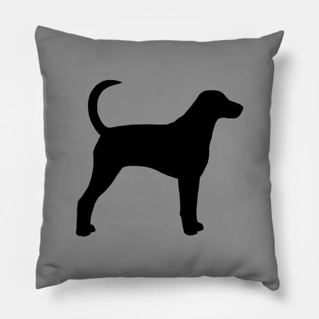 American Foxhound Silhouette Pillow by Coffee Squirrel