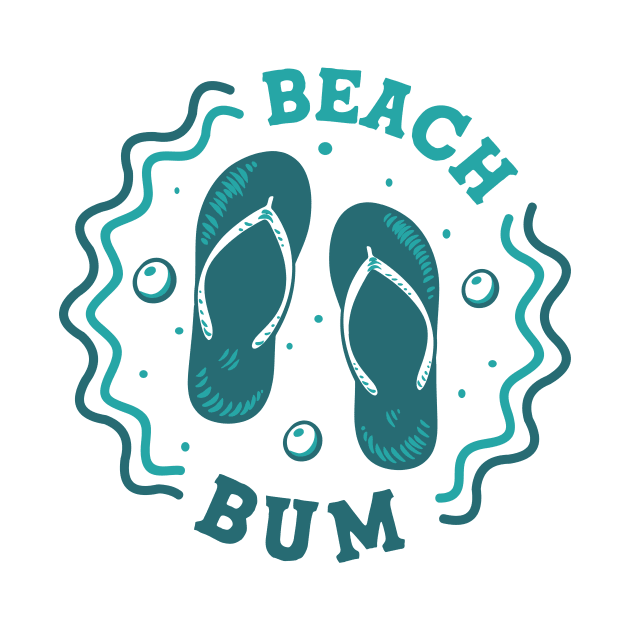 Beach Bum // Fun Summer Flip Flop Badge by SLAG_Creative