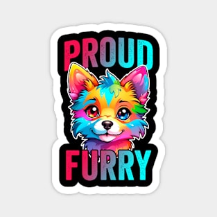 Proud Furry Fandom Cute Fursona Art Magnet