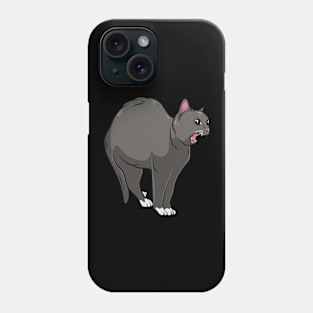 A cute cat is frightened. Phone Case