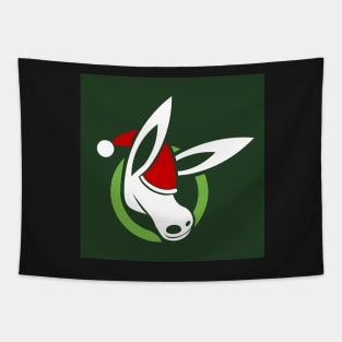 MOULE Head Logo With Santa Hat Tapestry