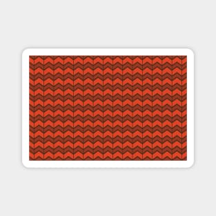 Chevron Zigzag Geometric Pattern Orange Magnet