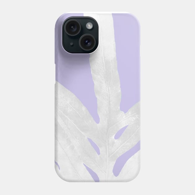 Green Fern on Lavender Inverted Phone Case by ANoelleJay