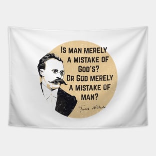 Nietzsche - God question Quote Tapestry