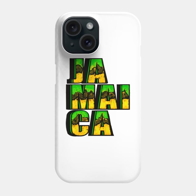 Vintage Reggae Rasta Jamaican Flag colours colors Jamaica Phone Case by Artonmytee