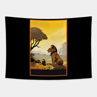 vintage travel of africa Tapestry