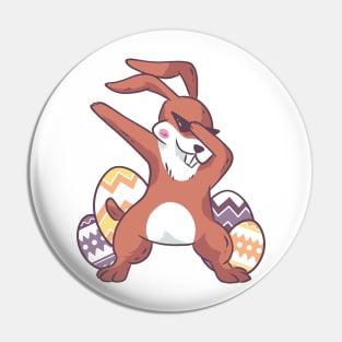 Dabbing Easter Bunny Pin