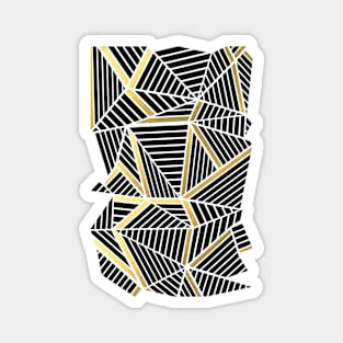 Ab Lines 2 Gold and Black Magnet