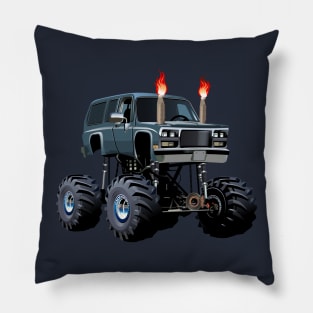 Cartoon monster truck Pillow