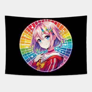 LGBTQIA+ Anime girl Tapestry