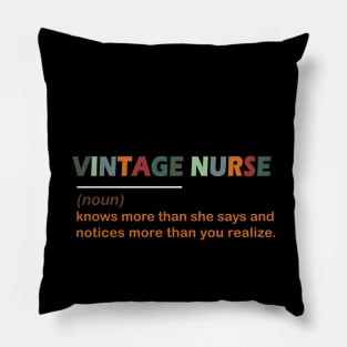 Vintage nurse noun Gift Pillow