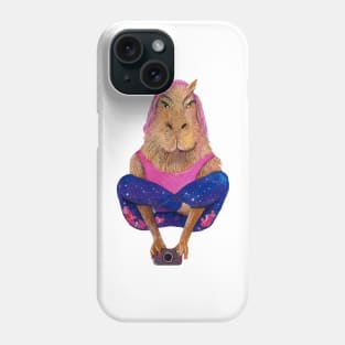 Capybara yoga Phone Case