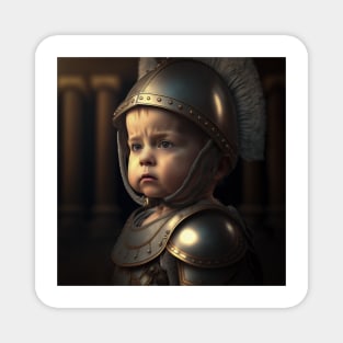 A Cute Gladiator Baby Magnet