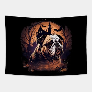 Halloween Bulldog Tapestry