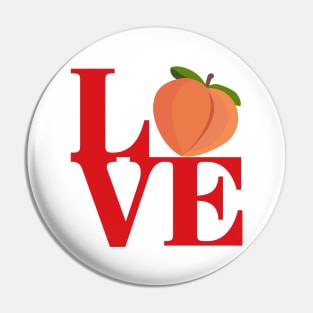 Love Peach Emoji Pin