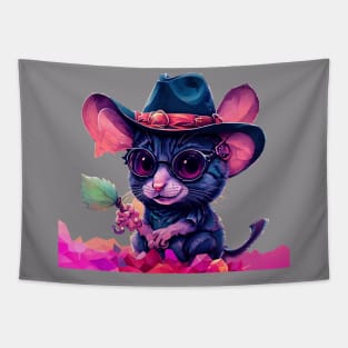 Funny Cowboy Mouse Tapestry