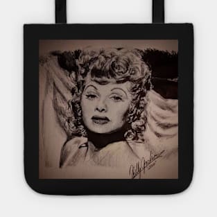 INK PEN PORTRAIT OF LUCILLE BALL Tote