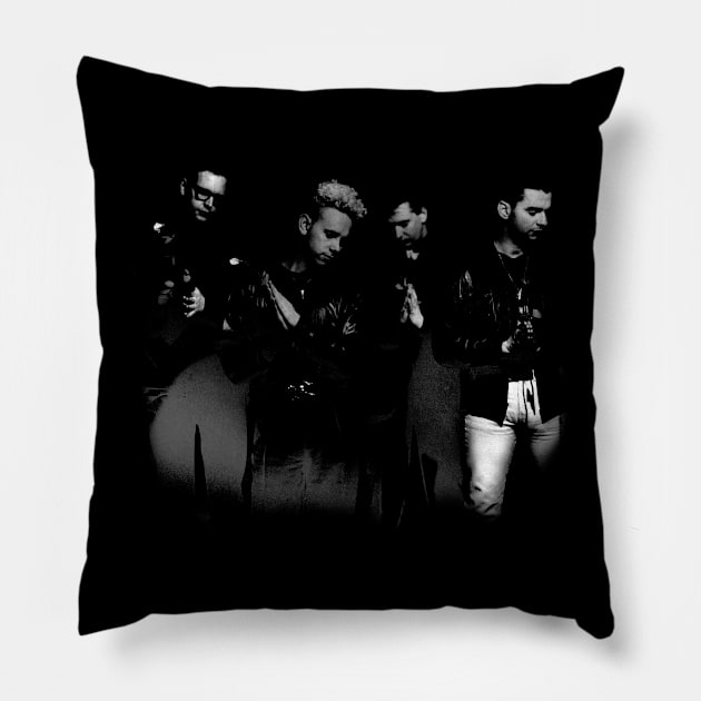 Graphic Depeche Vintage Music Pillow by QueenSNAKE