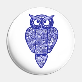 Owl (dark blue) Pin