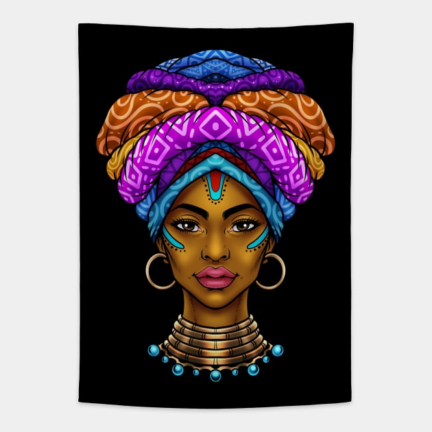 Beautiful African Queen Tapestry by AngelFlame