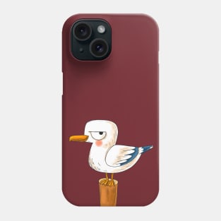 Hand Drawn Cartoon Seagull Phone Case