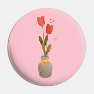 flowers on vase Pin