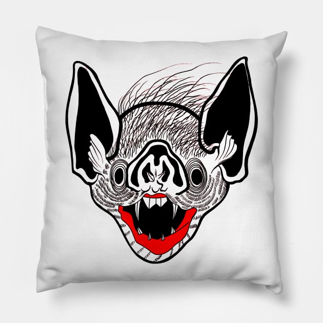 Crazy Bat Pillow by FUN ART