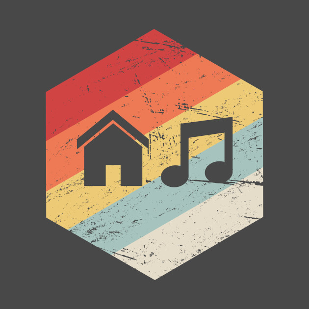 House Music Vintage Retro Hexagon Music TShirt TeePublic
