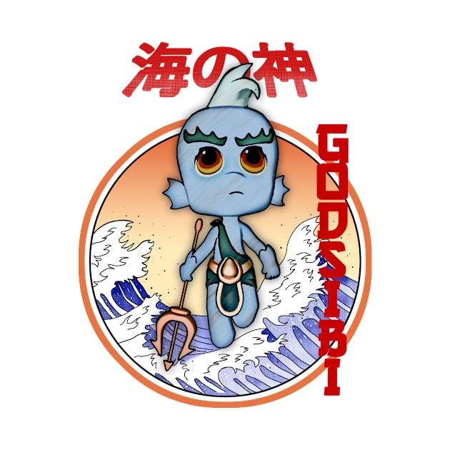 Chibi Japanese Style Poseidon by Godsibi