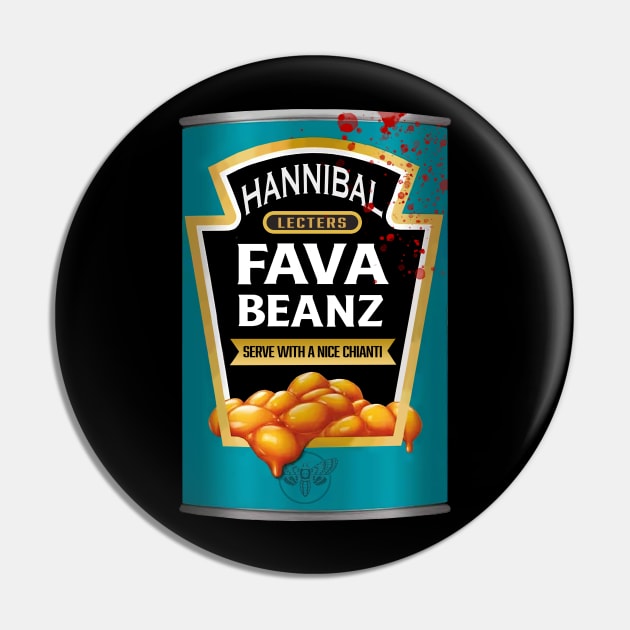 Hannibal Lecter's Fava Beanz Pin by theDarkarts