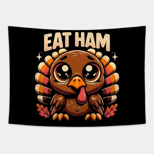 Whimsical Thanksgiving Turkey - Eat Ham Tapestry