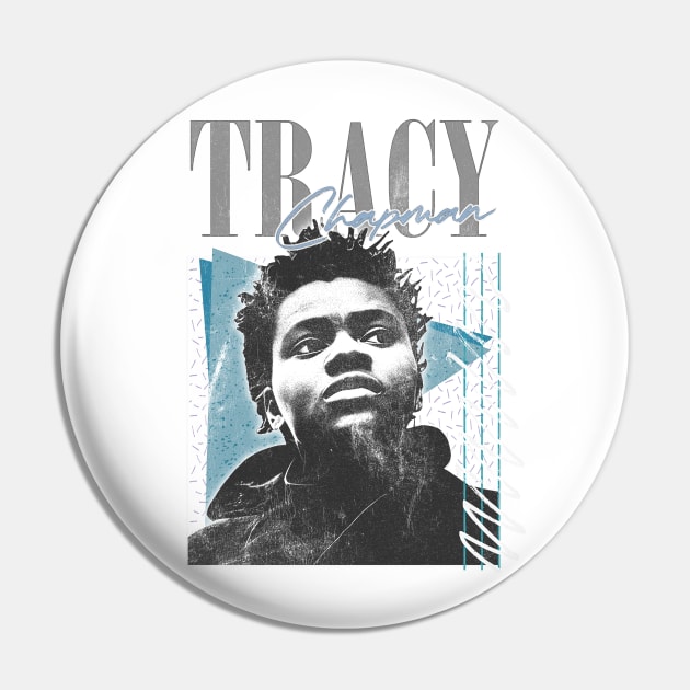 Tracy Chapman / Retro 80s Style Fan Design Pin by DankFutura