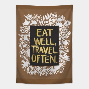 Eat well, travel often Tapestry