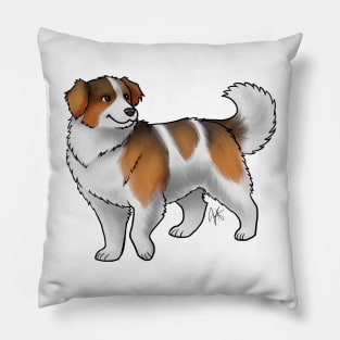 Dog - Tornjak - Red and White Pillow