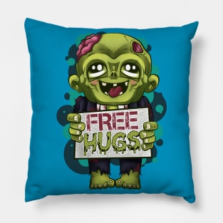 zombie cute free hugs funny Pillow