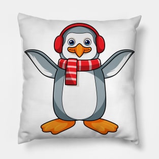 Penguin with Scarf & Headphone Pillow