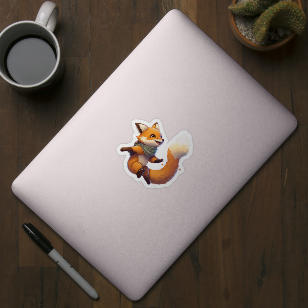 Speedy Flying Foxy Sticker for Sale by CutePlanetEarth