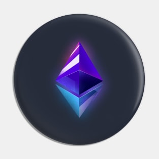 ETH diamond logo Pin