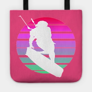 Kitesurfing Female Rider Silhouette Retro Sunset Tote