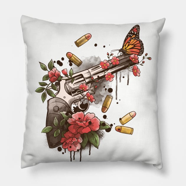 Floreal revolver Pillow by NemiMakeit