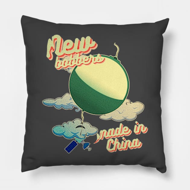 Bobber in a shape of balloon Pillow by GraphGeek