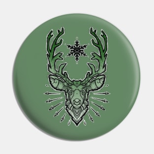 green deer Pin