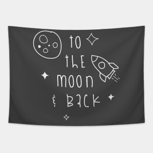 To the moon & back Tapestry