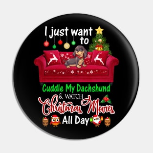 I Want To Cuddle My Dachshund _ Watch Christmas Movies Pin