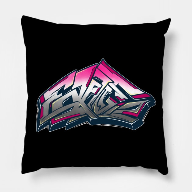 explicit graffiti Pillow by Behold Design Supply