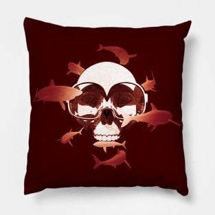 Skull and Sharks - Scuba Diving Pillow