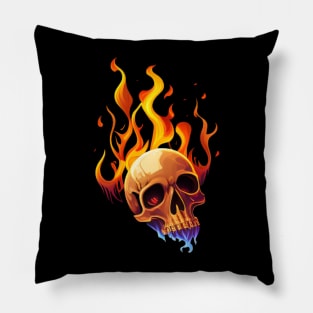 Fire skull Pillow